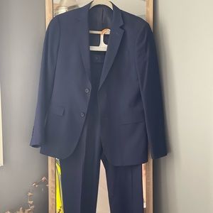 Dark blue suit